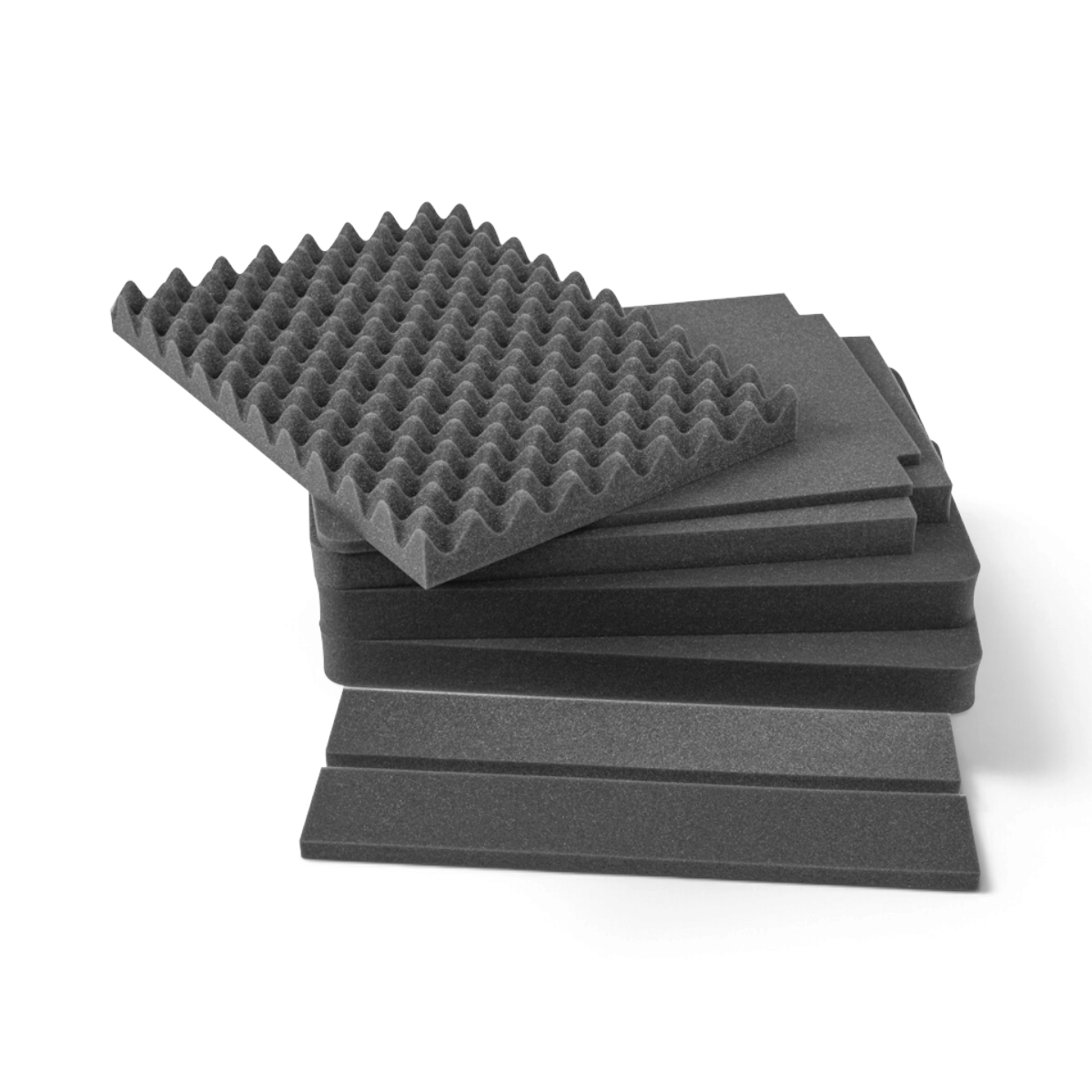 SKB Cases replacement cubed foam insert for 3i-2215-8 protective cases featuring charcoal grey egg-crate foam layers.
