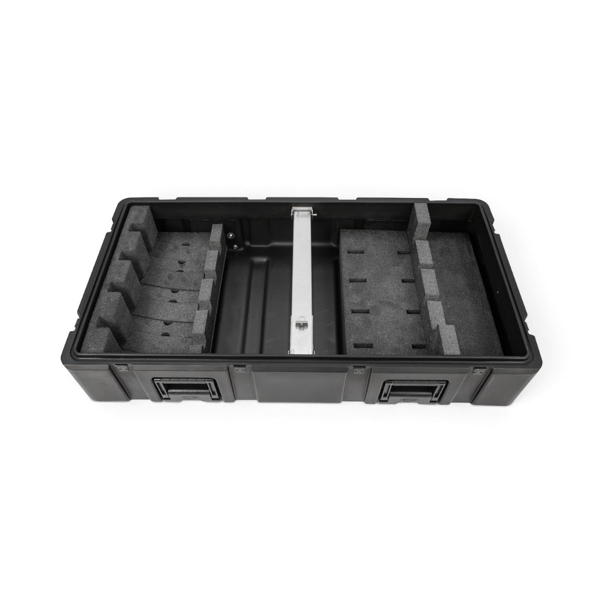 SKB Cases rSeries 8 M4/M16 rifle locker with black roto-molded shell, precision foam inserts, and steel padlock bar.