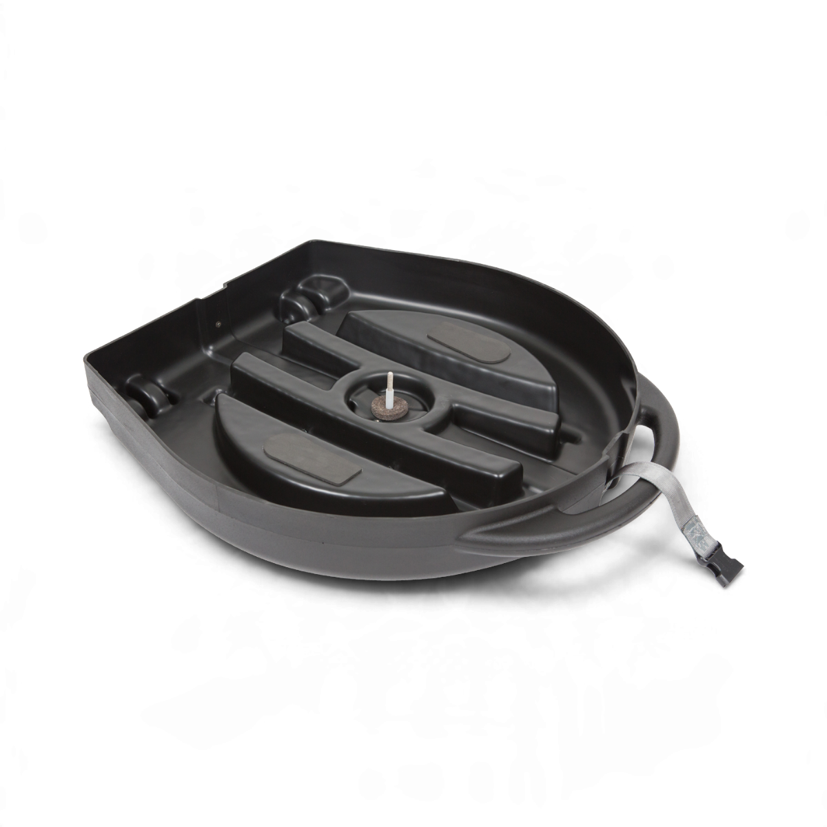 SKB Cases rolling cymbal vault base with black roto-molded construction and protective padding for drum cymbals