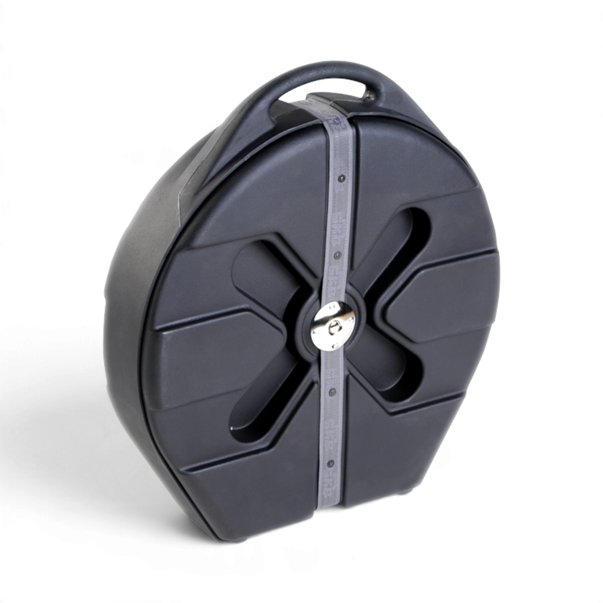 SKB Cases Roto X Cymbal Vault in black polyethylene with a secure center post and signature X-pattern design.