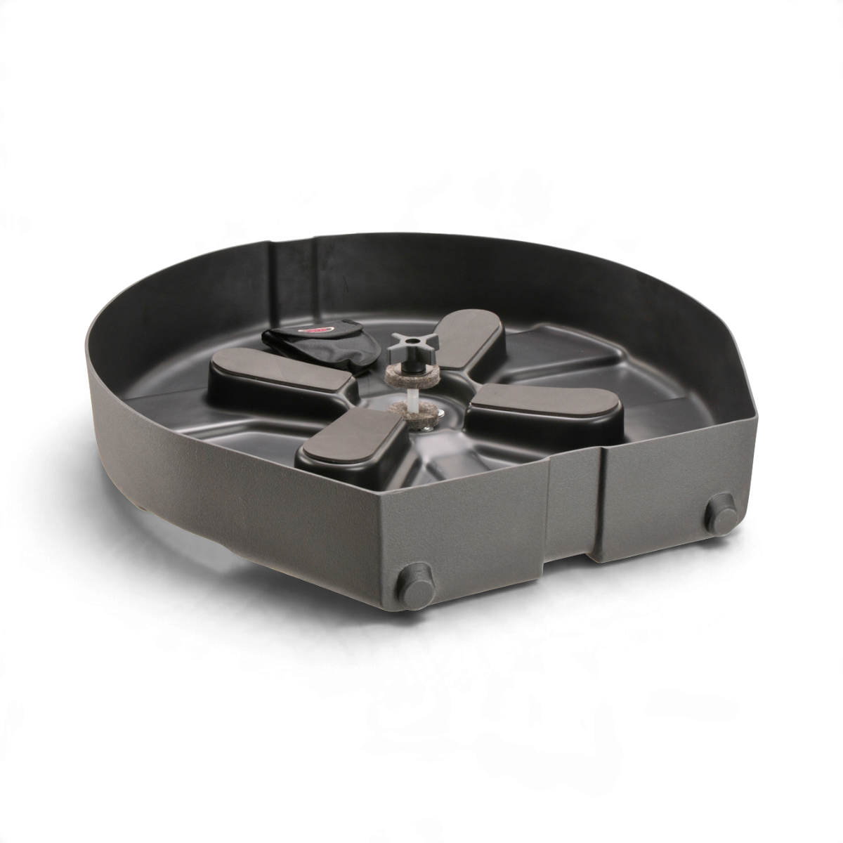 SKB Cases Roto X Cymbal Vault base in black polyethylene with center post and protective pads for drum cymbals