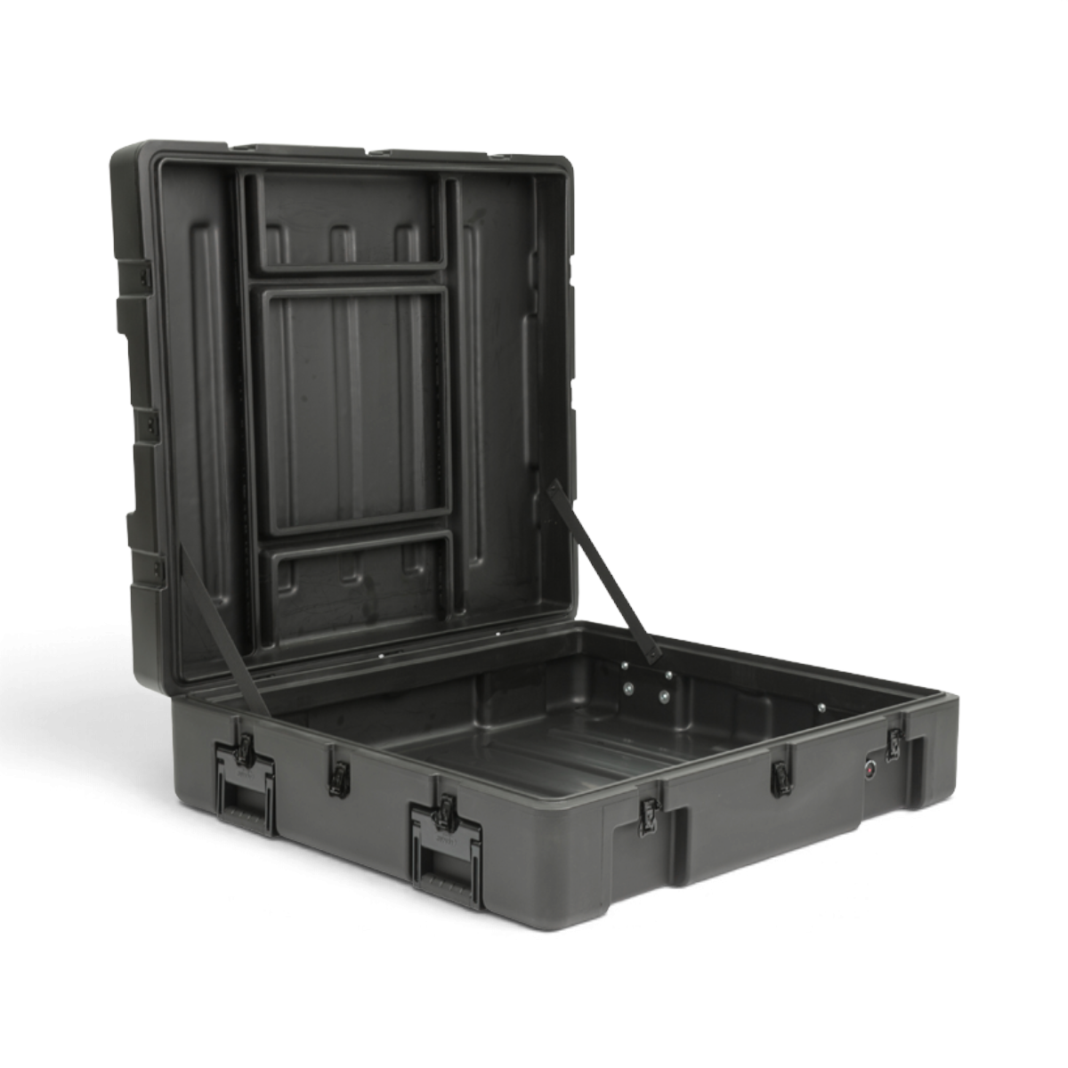 SKB Cases rSeries 3633-9 black roto-molded military-grade waterproof equipment case with open lid