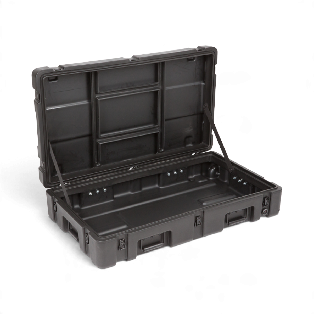 SKB Cases rSeries 3821-7 black roto-molded military-grade waterproof equipment case with open lid