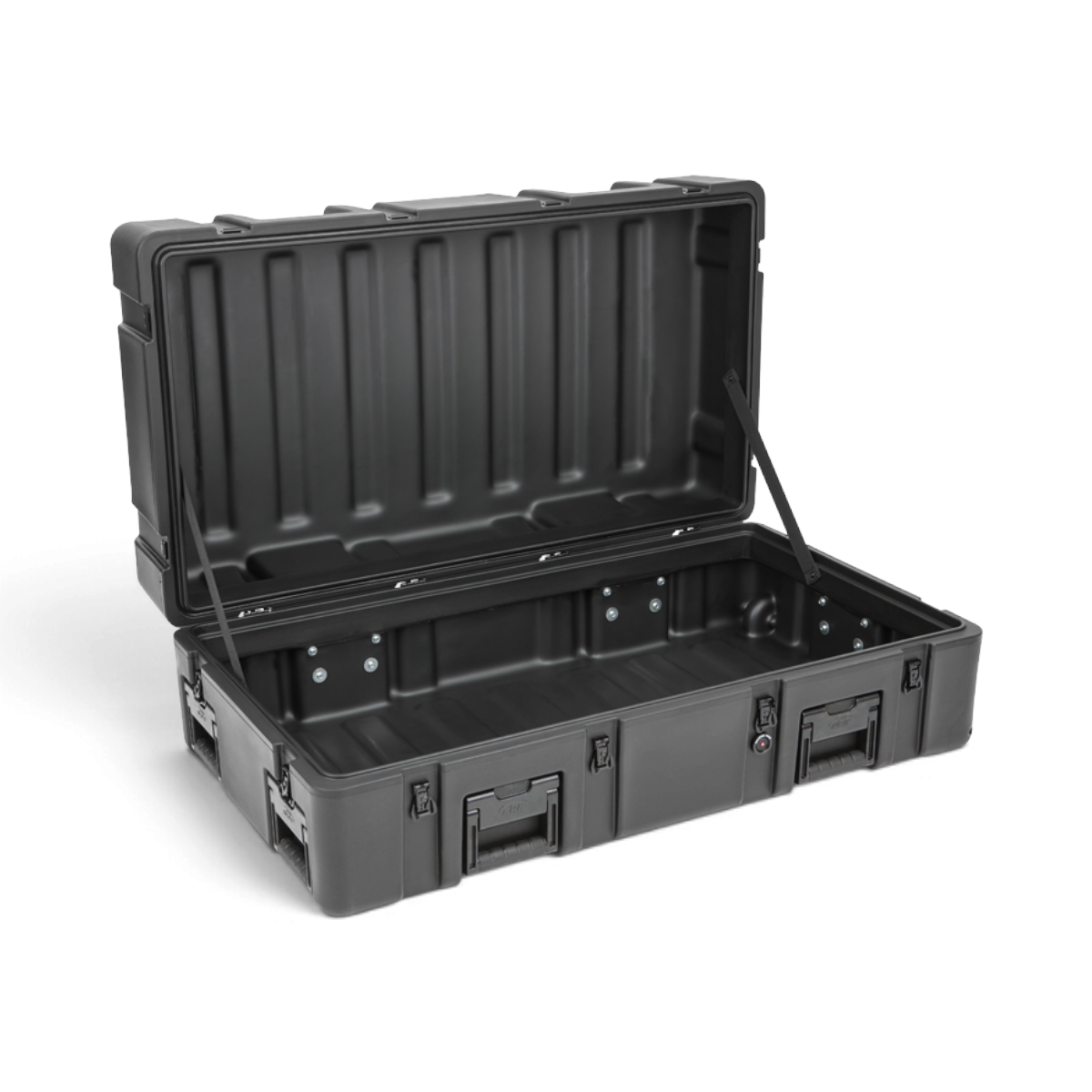 SKB Cases rSeries 4222-14 roto-molded black military-grade equipment case with wheels and stainless steel latches