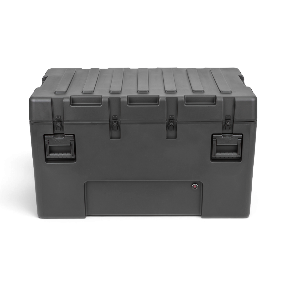 SKB Cases rSeries 4222-24 black roto-molded military-standard equipment case with stainless steel latches.