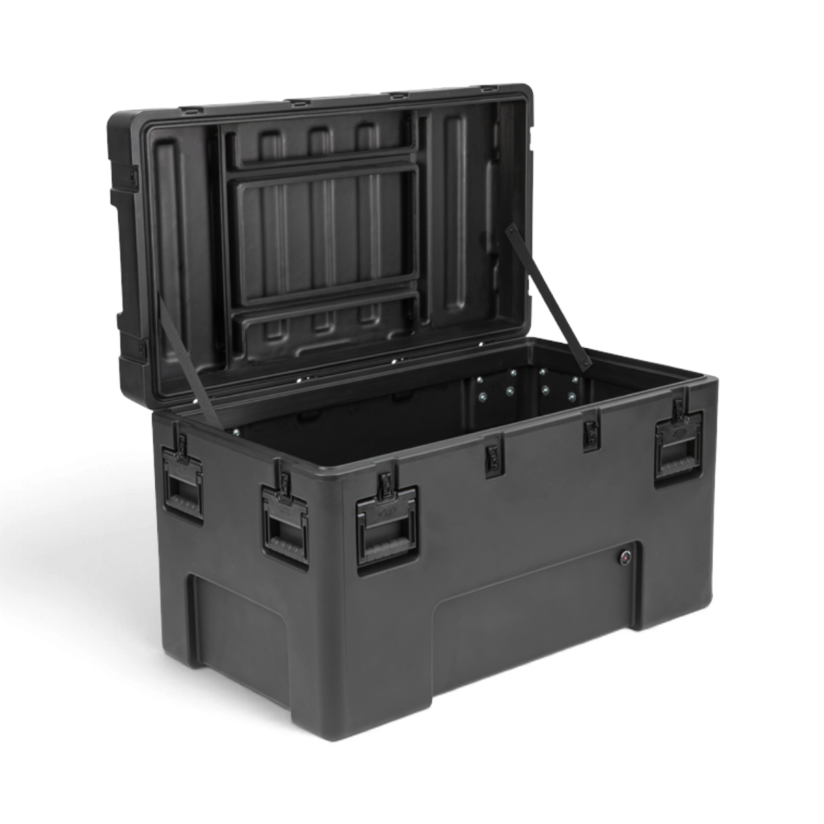 SKB Cases rSeries 4222-24 black roto-molded military-grade waterproof equipment case with open lid