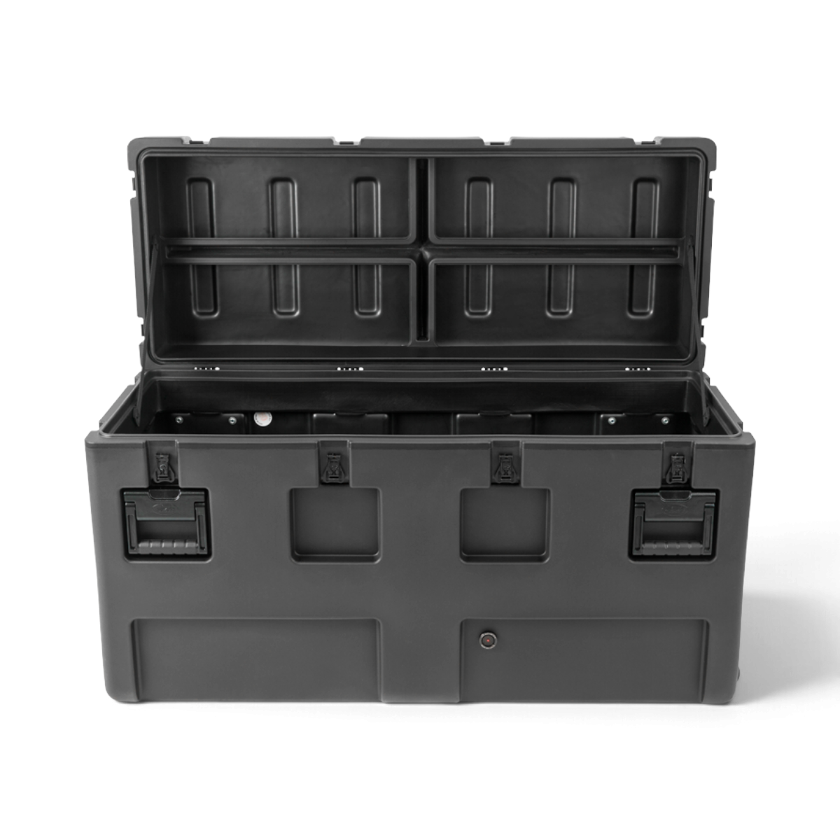 SKB Cases rSeries 4416-24 black roto-molded military-grade waterproof shipping case with lid open