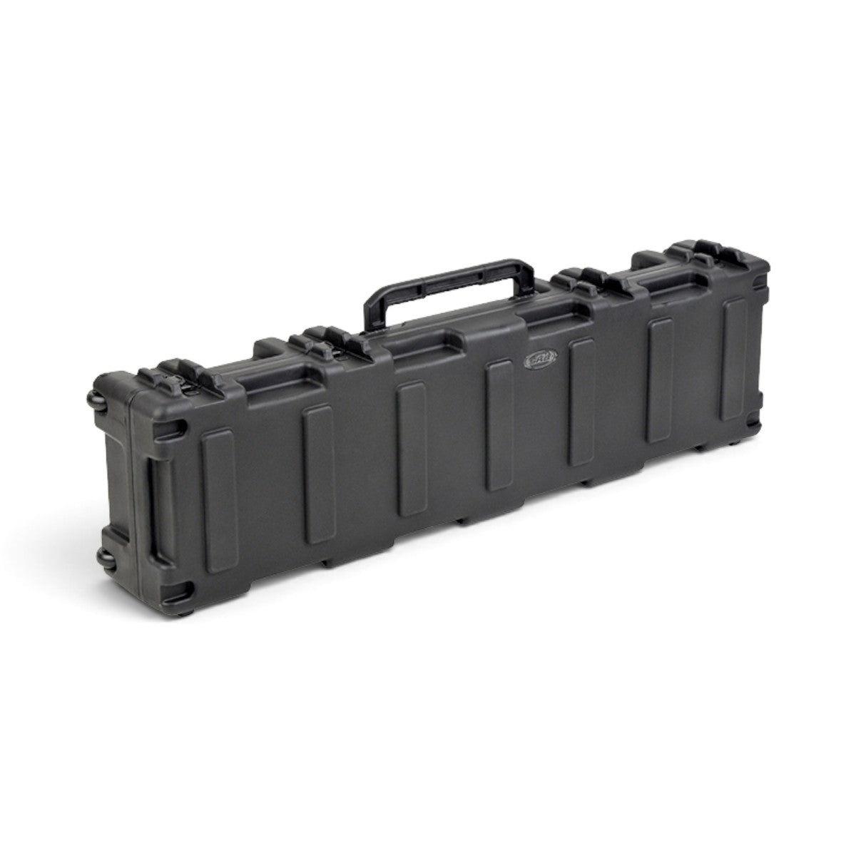 SKB Cases rSeries 5212-7 black roto-molded military-standard equipment case with wheels and stainless steel latches.