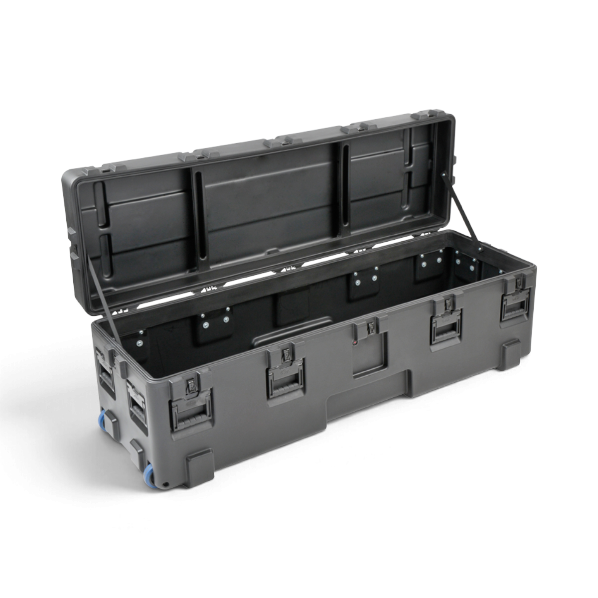 SKB Cases rSeries 6820-20 military-grade black roto-molded equipment case with wheels and stainless steel latches