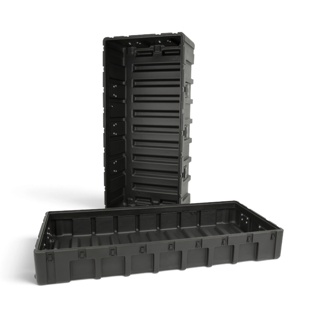 SKB Cases rSeries 7532-27 black roto-molded military-grade shipping case with open lid and durable LLDPE construction