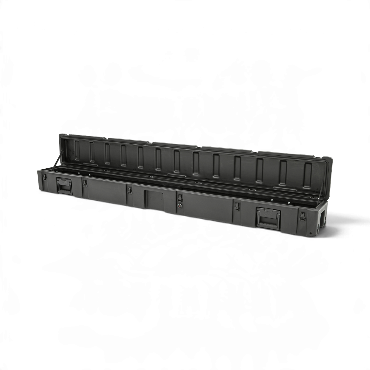 SKB Cases rSeries 8608-8 black roto-molded military-grade waterproof equipment case with wheels and open lid
