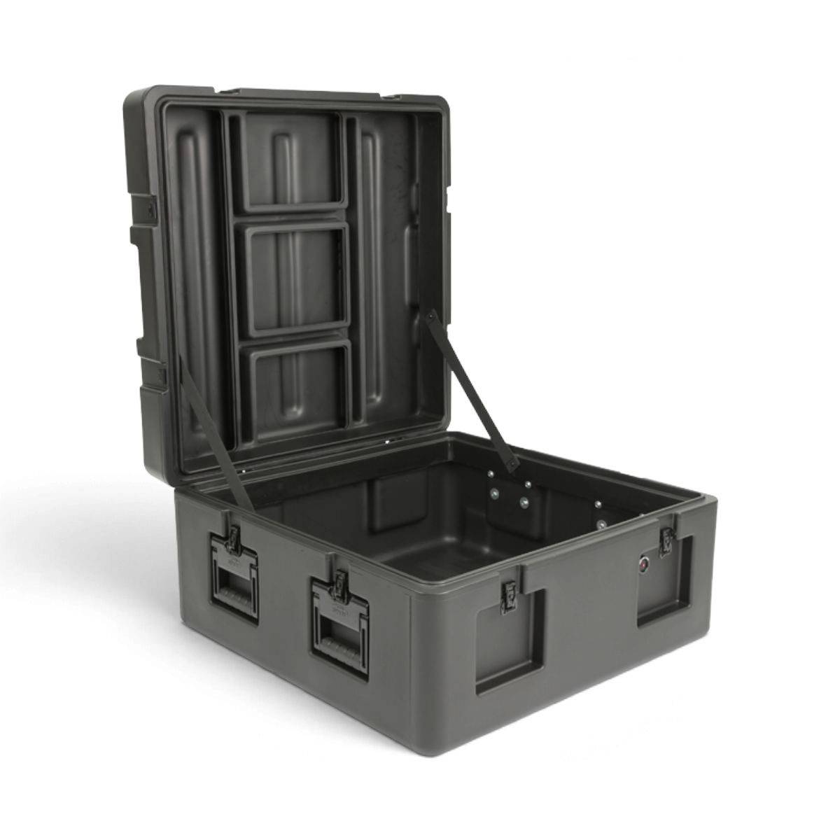SKB Cases rSeries 2727-13 black roto-molded military-grade waterproof equipment case with open lid