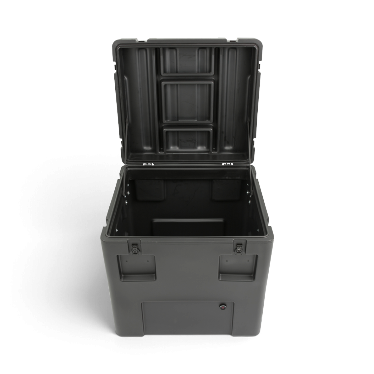 SKB Cases rSeries 2523-26 black roto-molded military-standard equipment case with lid open