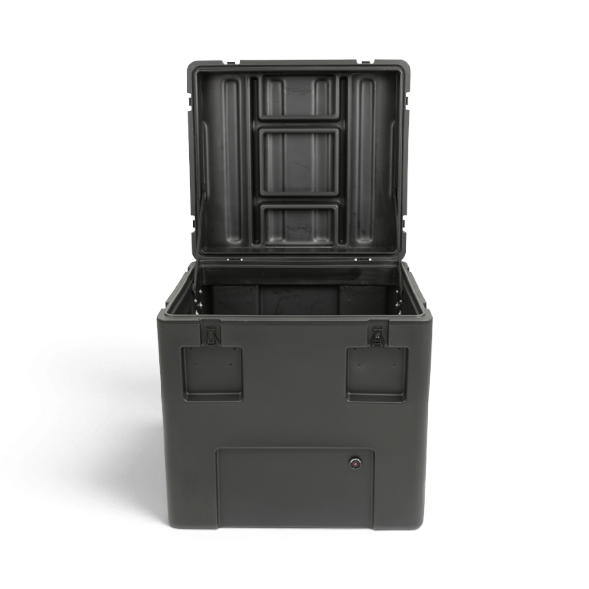SKB Cases rSeries 2523-26 black roto-molded LLDPE military-standard equipment case with lid open