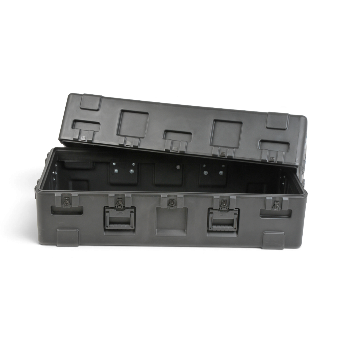 SKB Cases rSeries 5123-21 black military-grade roto-molded impact-resistant equipment case with stainless steel latches