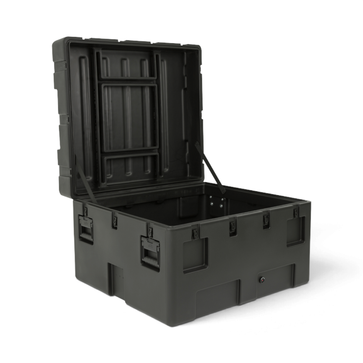 SKB Cases rSeries 3834-23 black roto-molded military-standard equipment case with open lid