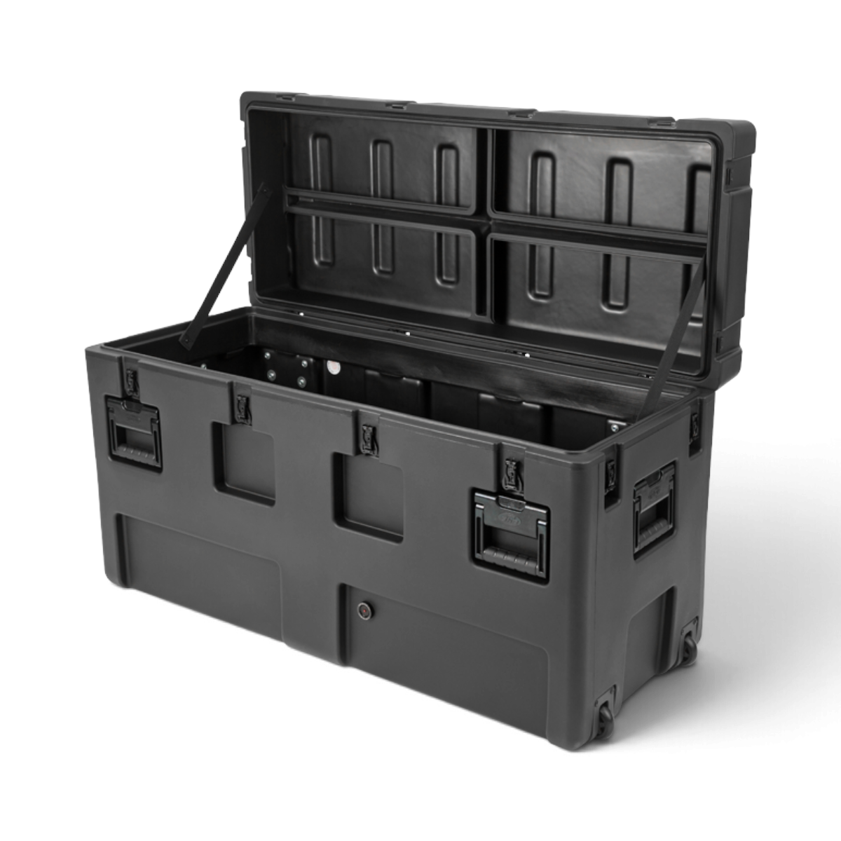 SKB Cases rSeries 4416-24 black roto-molded military-grade storage case with wheels and stainless steel latches