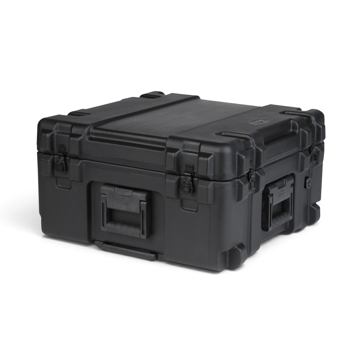SKB Cases rSeries 2222-12 black roto-molded military-standard waterproof equipment case with stainless steel latches