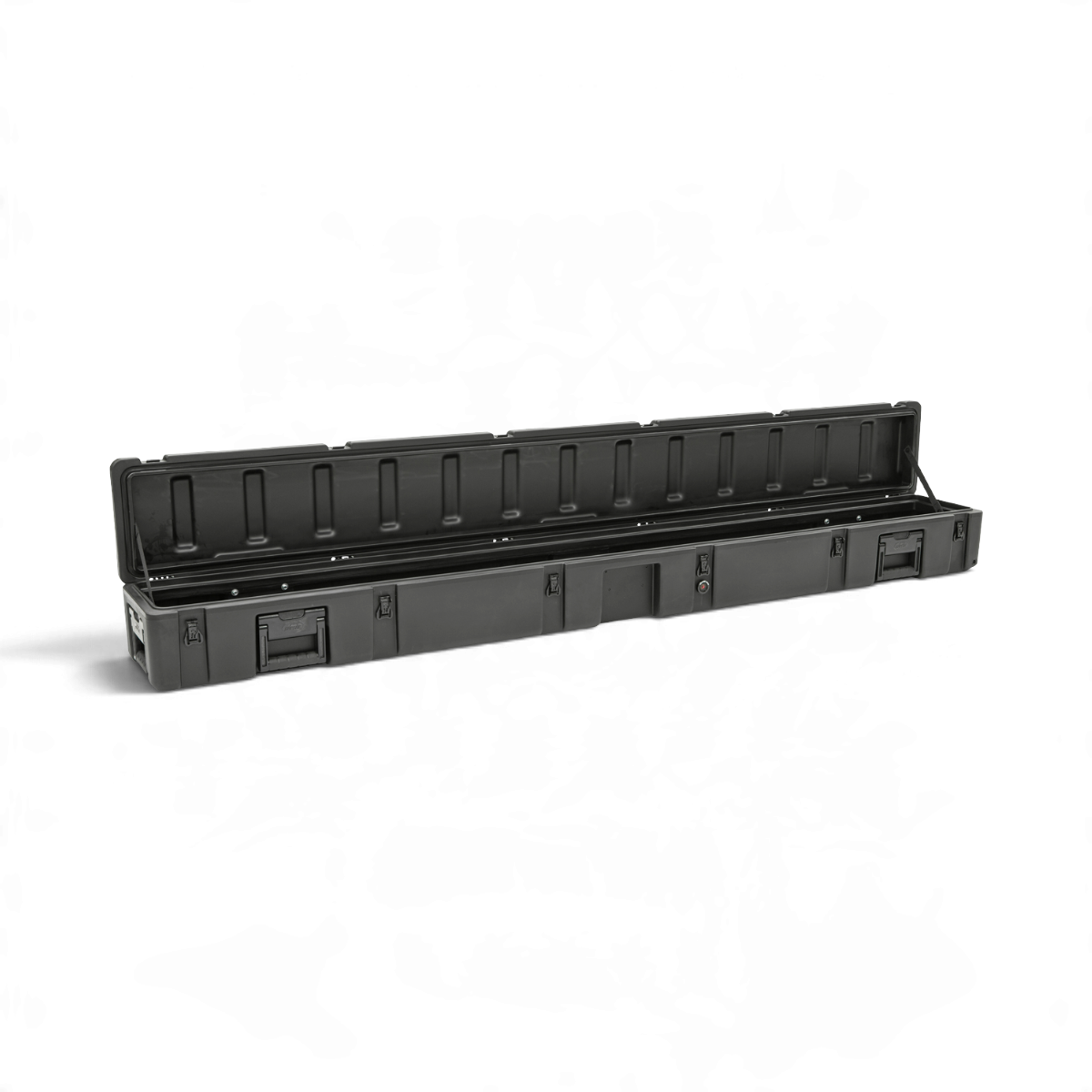 SKB Cases rSeries 8608-8 long black roto-molded military-grade equipment case with wheels and stainless steel latches