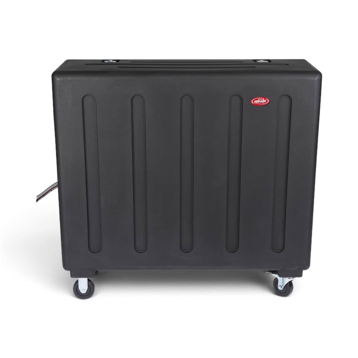 SKB Cases rSeries mixer case for Midas M32 in black roto-molded plastic with heavy-duty wheels and side handles