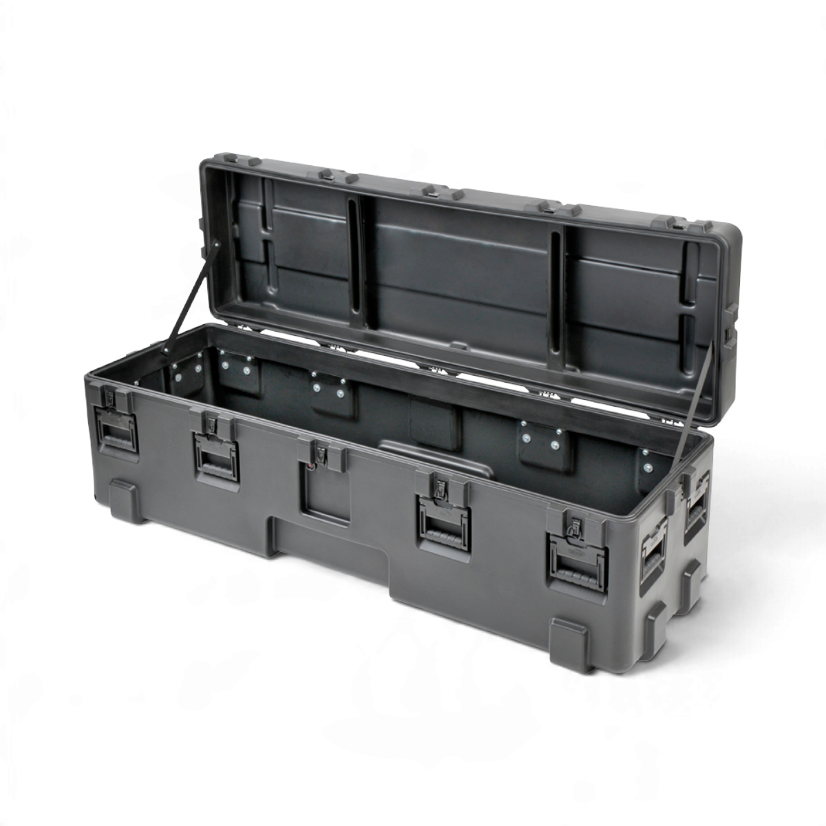 SKB Cases rSeries 6820-20 military-grade black roto-molded equipment case with stainless steel latches
