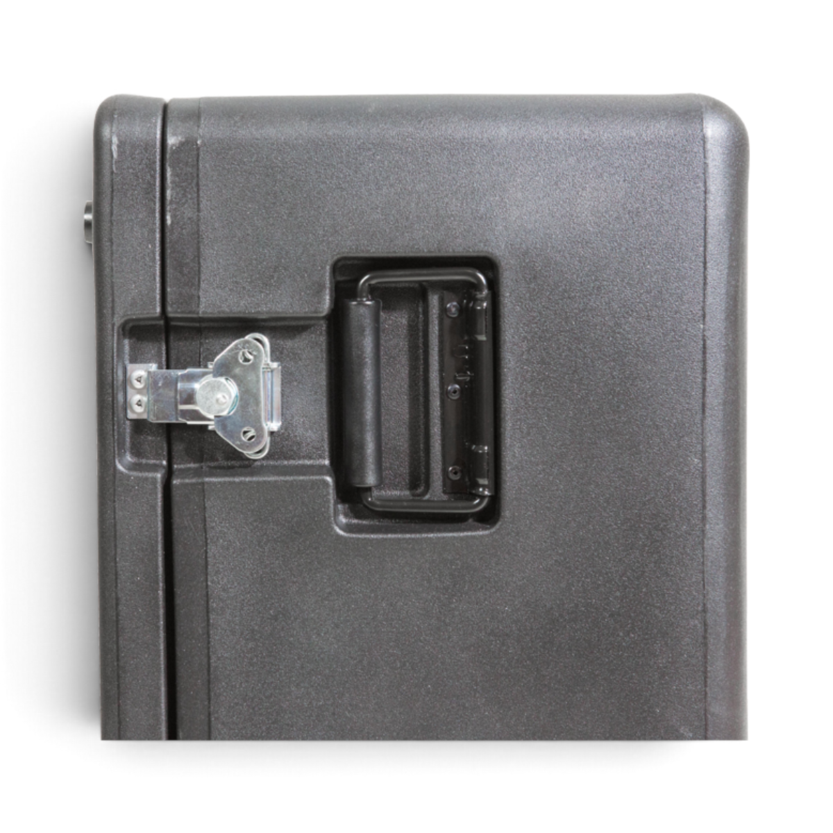 SKB Cases rSeries mixer case featuring a durable black roto-molded exterior with a heavy-duty steel latch and handle.