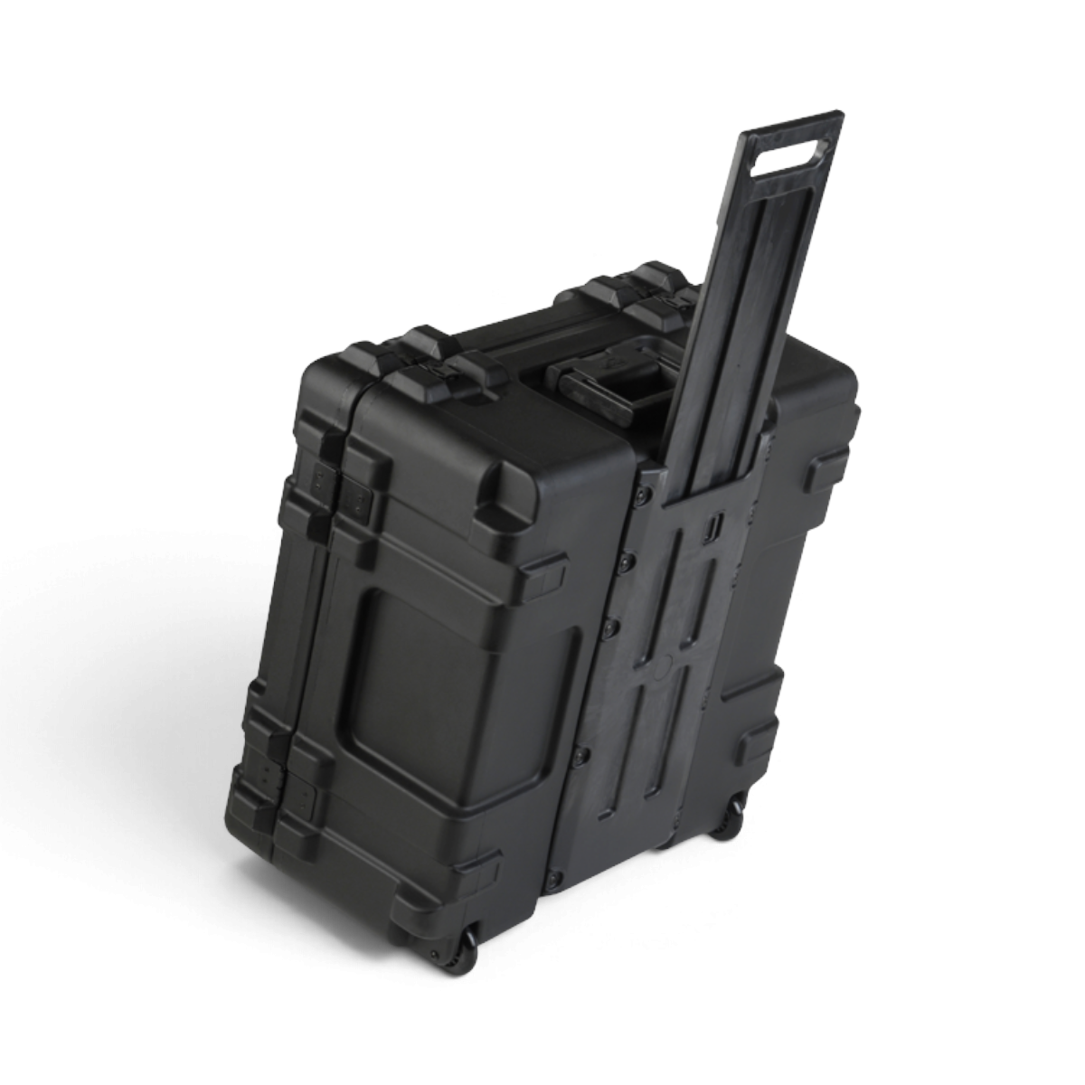 SKB Cases rSeries 2222-12 black waterproof military transport case with pull handle and built-in wheels
