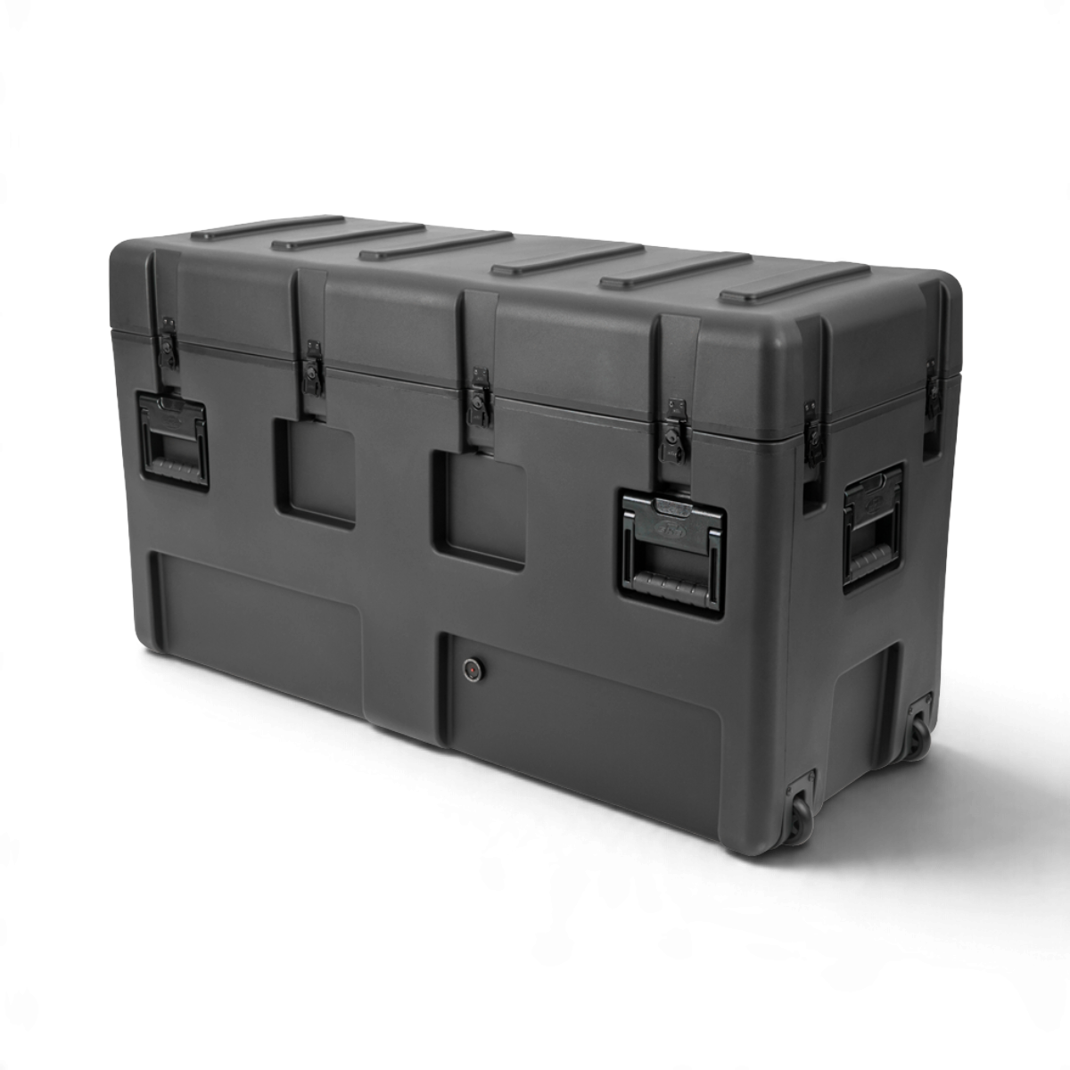 SKB Cases rSeries 4416-24 black roto-molded waterproof shipping case with wheels and stainless steel latches