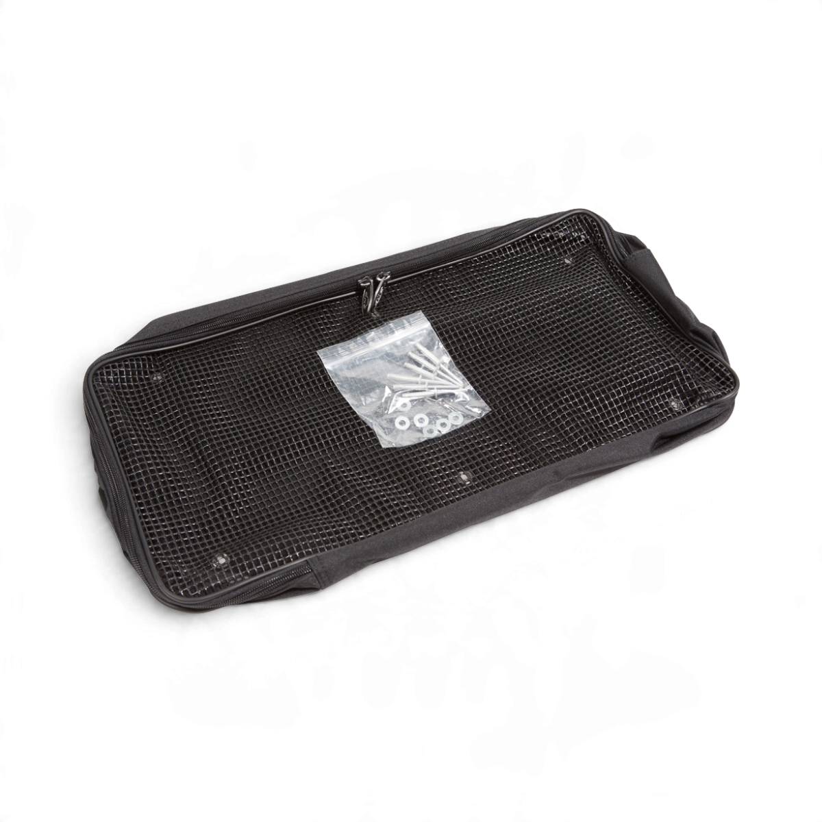 SKB Cases small black mesh accessory pocket with included mounting hardware for shockrack lids