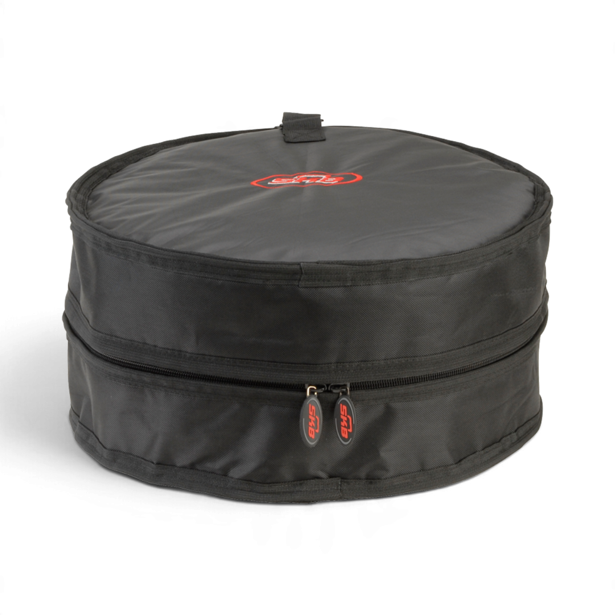 SKB Cases 6.5 x 14 inch black ballistic nylon snare drum gig bag with heavy duty zippers and ergonomic handle
