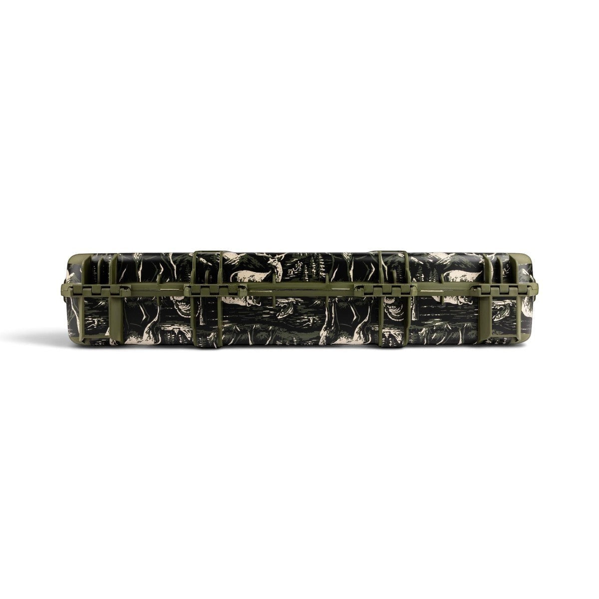 SKB Cases The Pursuit limited-edition bow case featuring black and white Dristy artwork and olive green latches