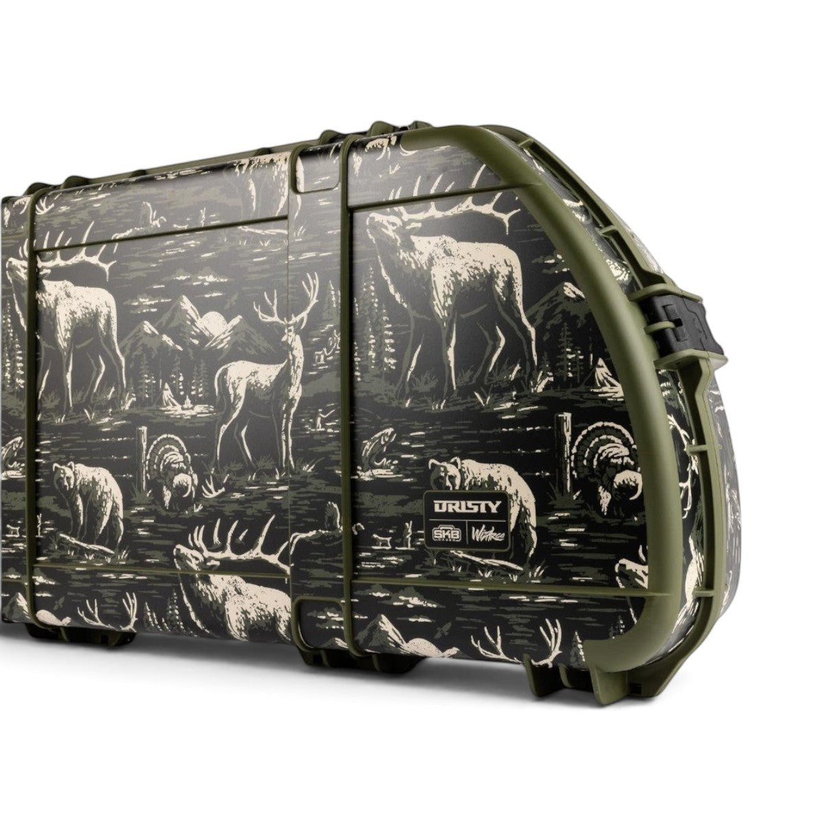 SKB Cases The Pursuit limited-edition bow case with Dristy wildlife artwork in olive green and black