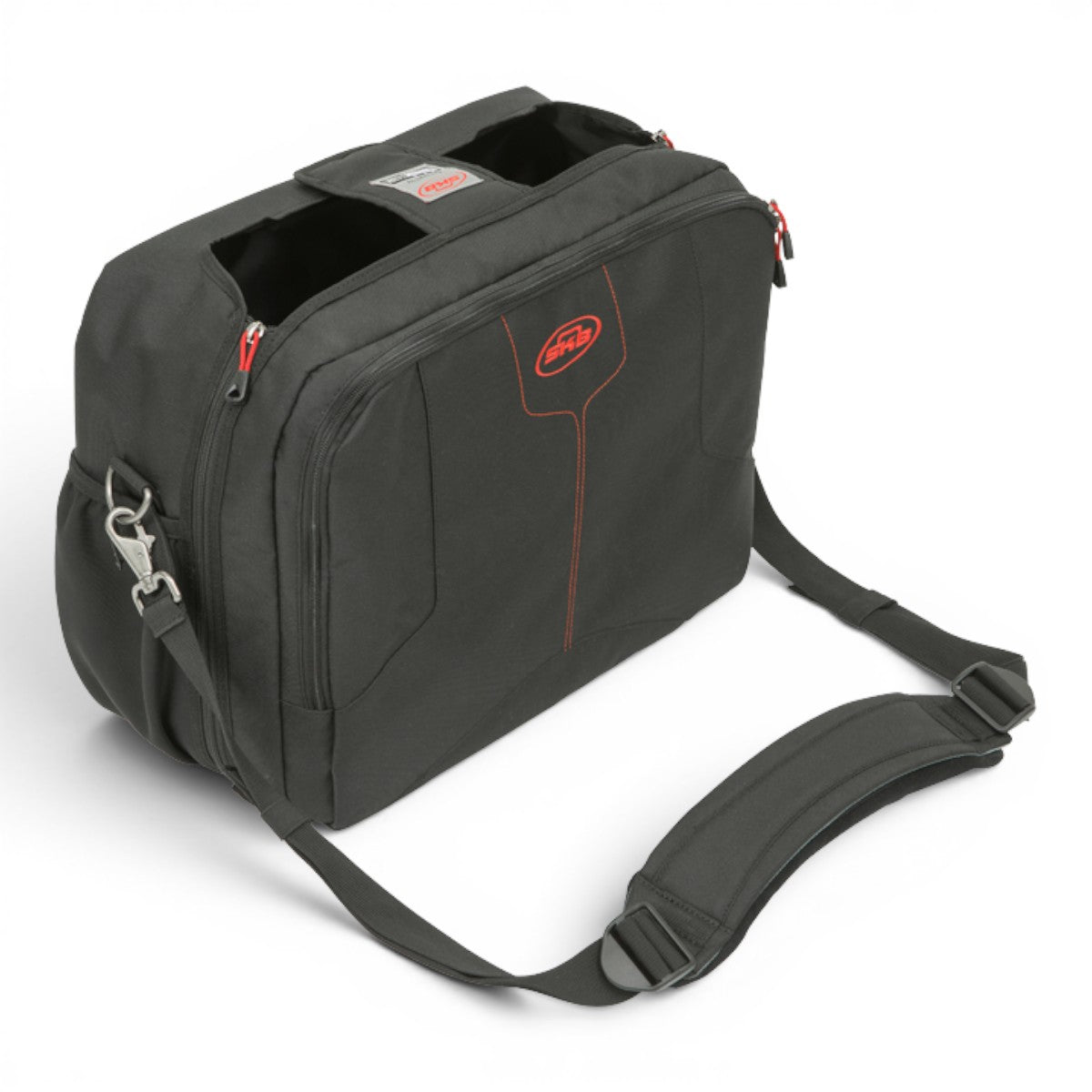 SKB Cases black Think Tank designed case cover with shoulder strap and red accents for 3i-1510-6 series cases