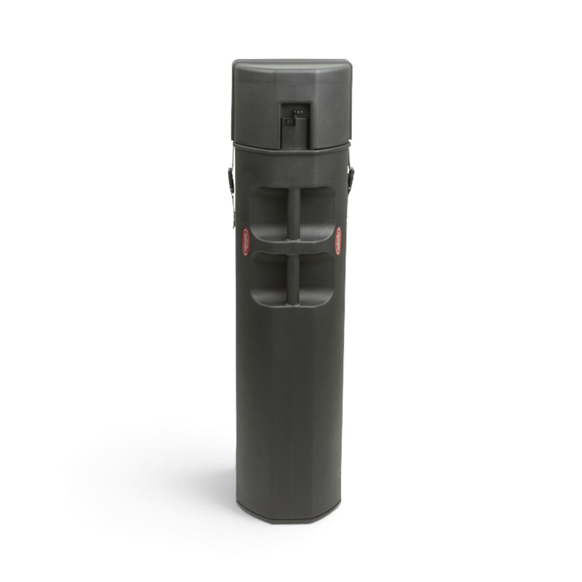 SKB Cases TL Series 4611 black roto-molded tripod case with heavy-duty straps and ergonomic carrying handles.