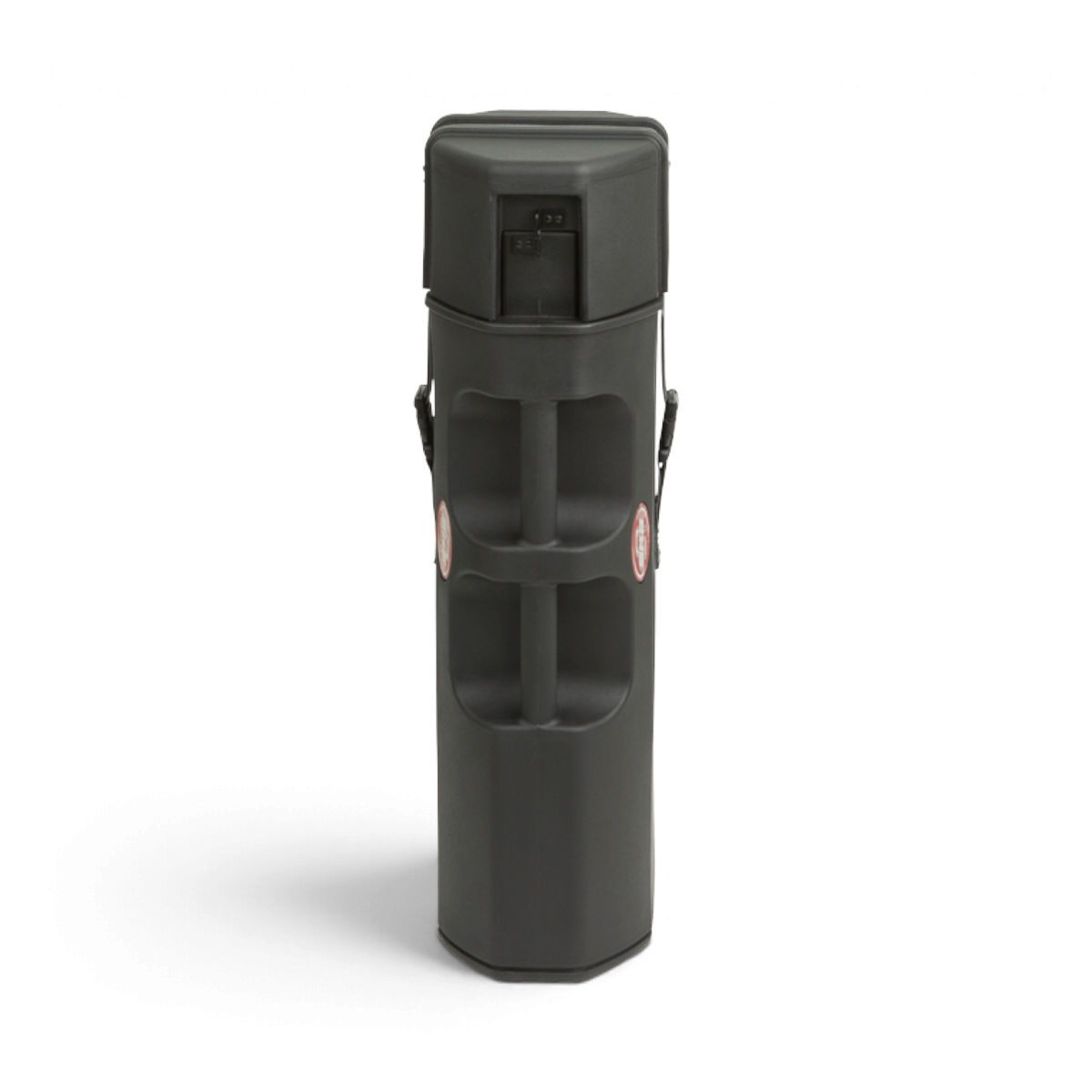 SKB Cases TL Series 2907 black roto-molded tripod case with ergonomic handles and heavy-duty buckle closure
