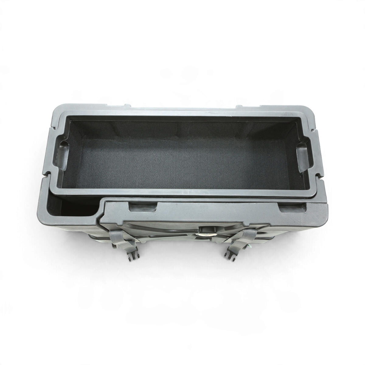 SKB Cases Trap X2 drum case with black roto-molded polyethylene shell, top-loading design, and internal storage.