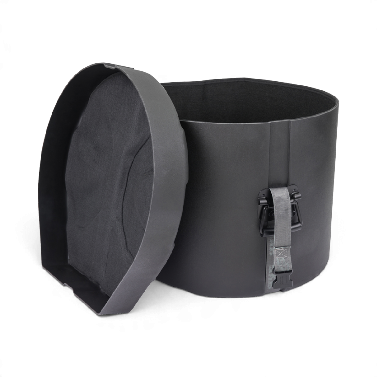 SKB Cases Ultimate Drum Package hard shell case with black Roto-X rib pattern and carpet-lined interior