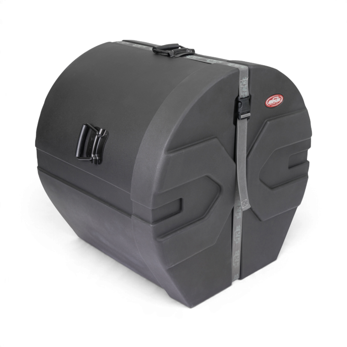 SKB Cases Ultimate Drum Package hard shell case in black with Roto-X rib pattern and secure strap closure