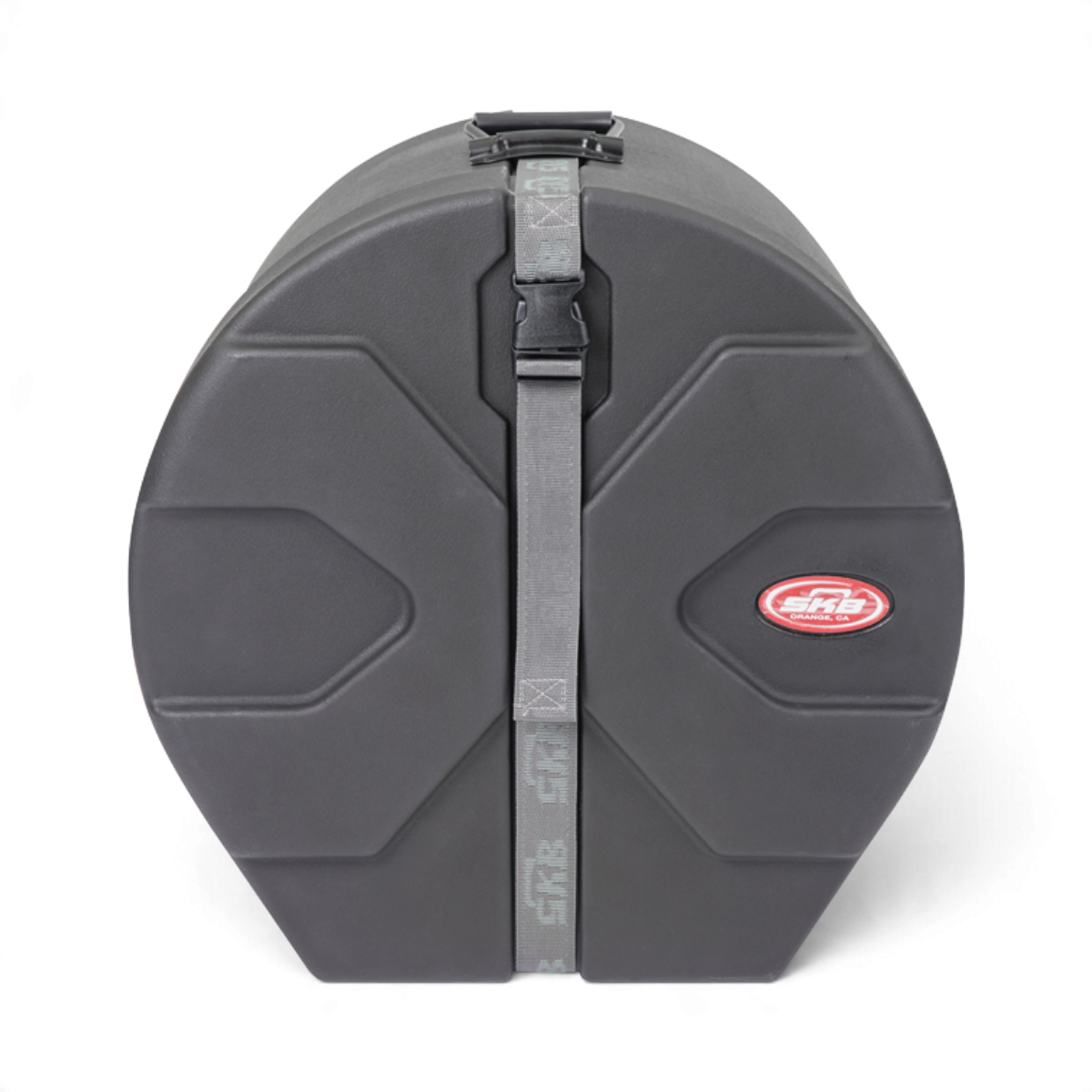 SKB Cases Ultimate Drum Package hard shell case with D-shape design, Roto-X rib pattern, and secure buckle strap.