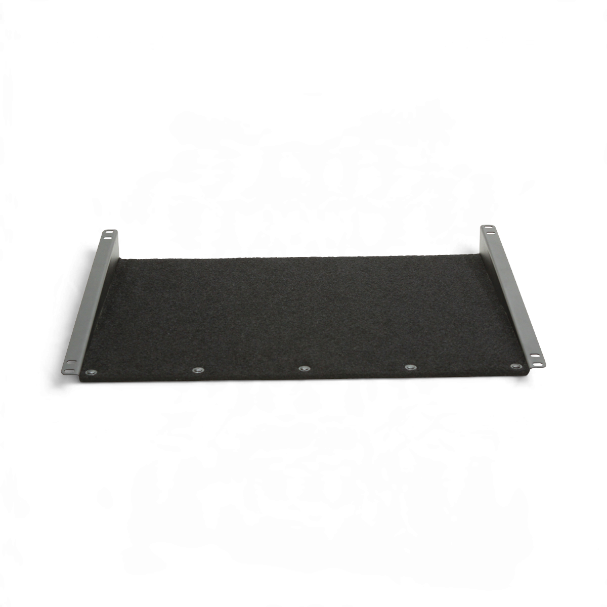 SKB Cases 8U rack shelf with black hook and loop surface for slant mount mixer cases and equipment