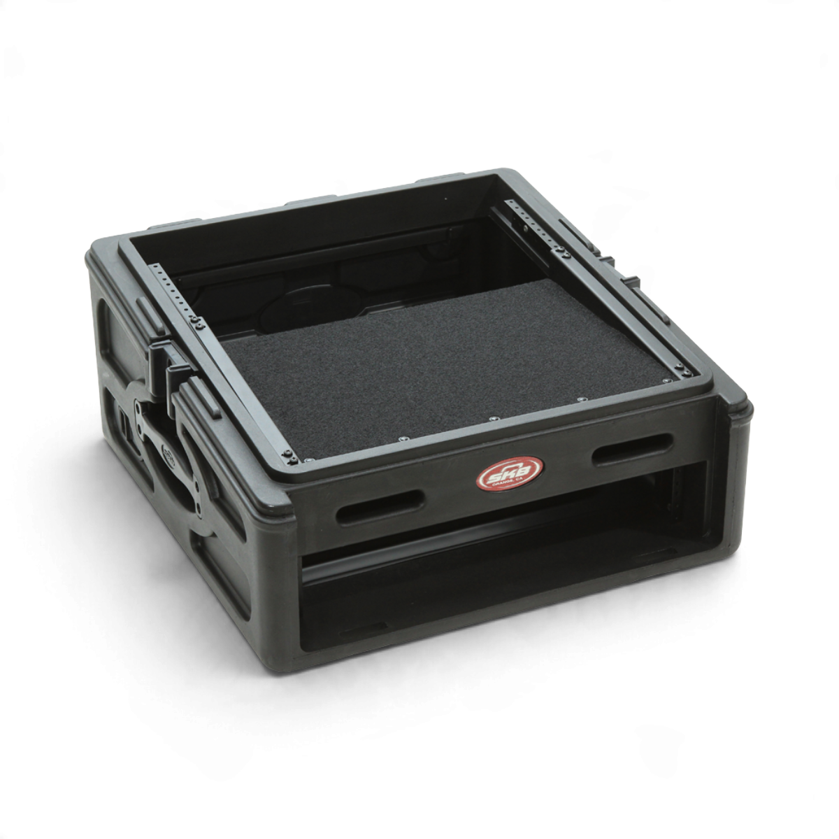 SKB Cases 8U velcro compatible rack shelf for slant mount mixer cases with black hook and loop surface