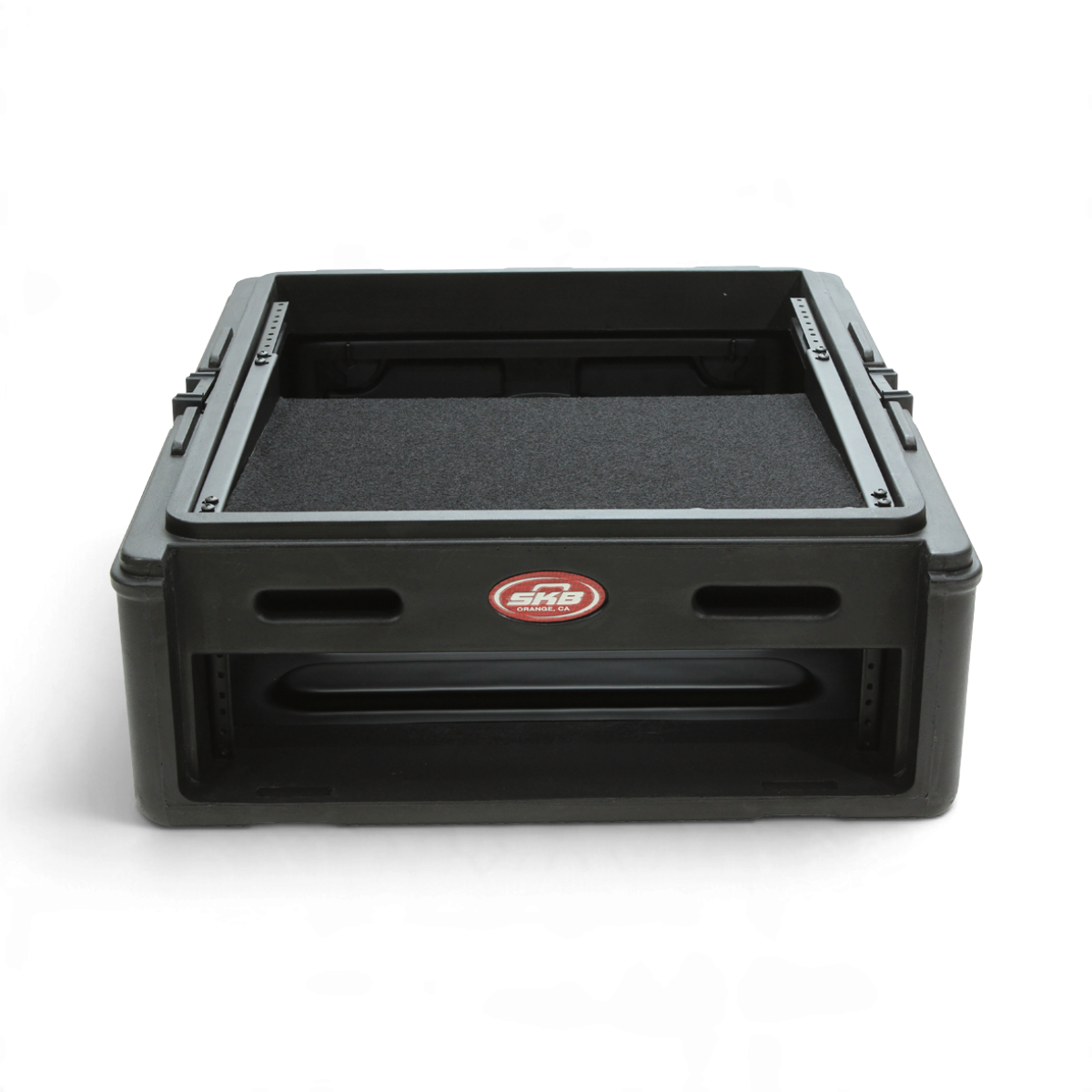 SKB Cases 8U velcro compatible rack shelf for slant mount mixer cases with black hook and loop surface