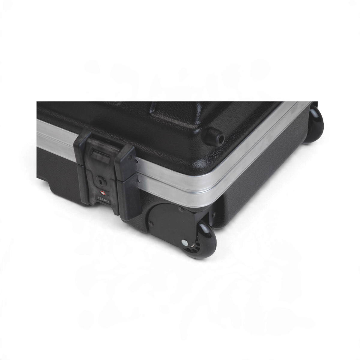 SKB Cases vSeries 3611 hard-shell transport case featuring a TSA-approved locking latch and durable built-in wheels.
