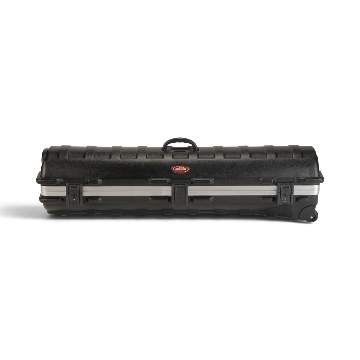 SKB Cases vSeries 4812 black polyethylene hard-shell transport case with wheels and TSA-approved locking latches.