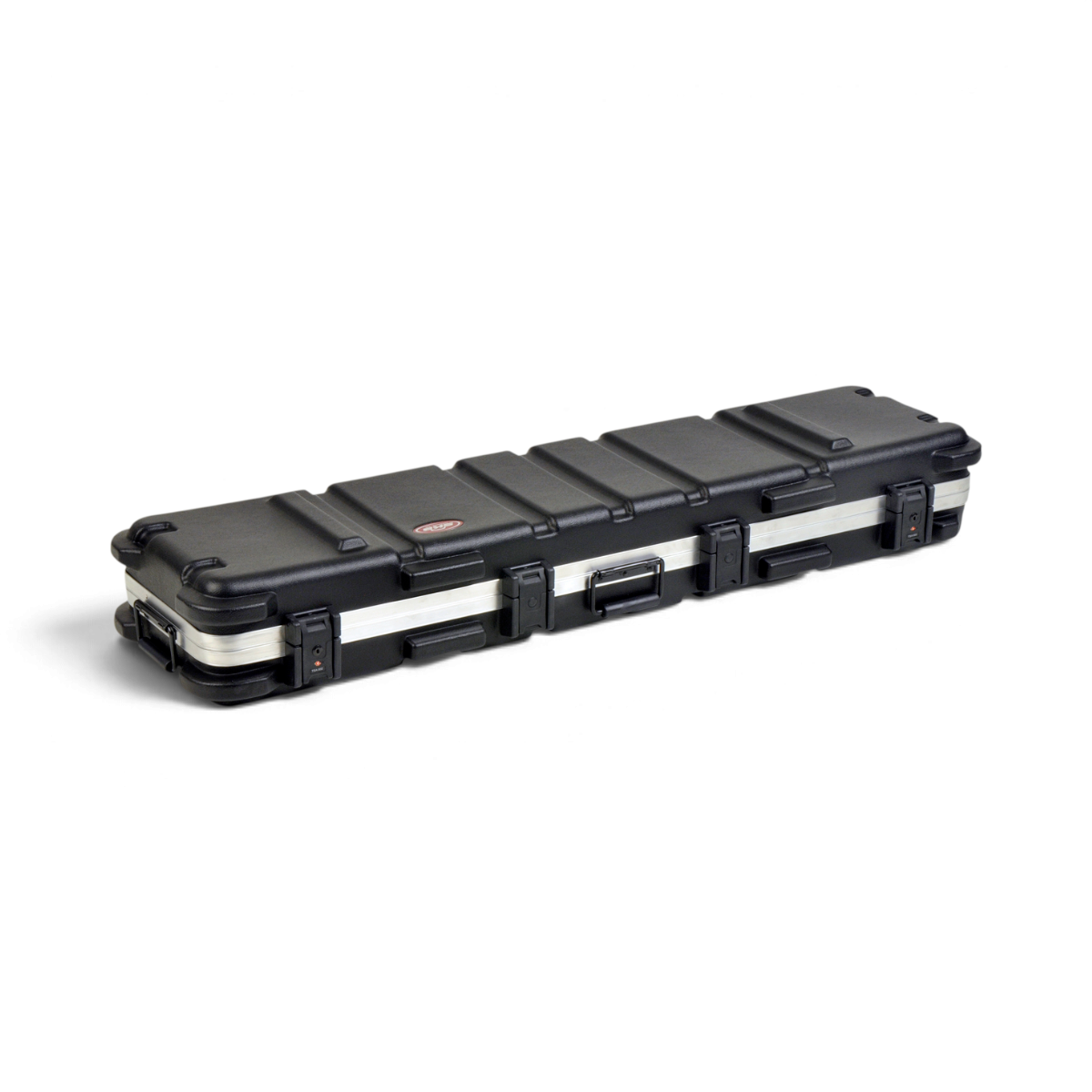 SKB Cases vSeries 5211W hard-shell transport case in black with protective bumpers and TSA-approved locking latches.
