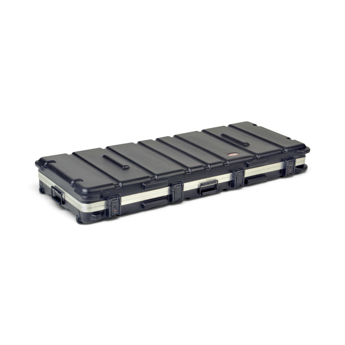 SKB Cases vSeries 6019W black polyethylene hard-shell transport case with TSA locking latches and protective bumpers.