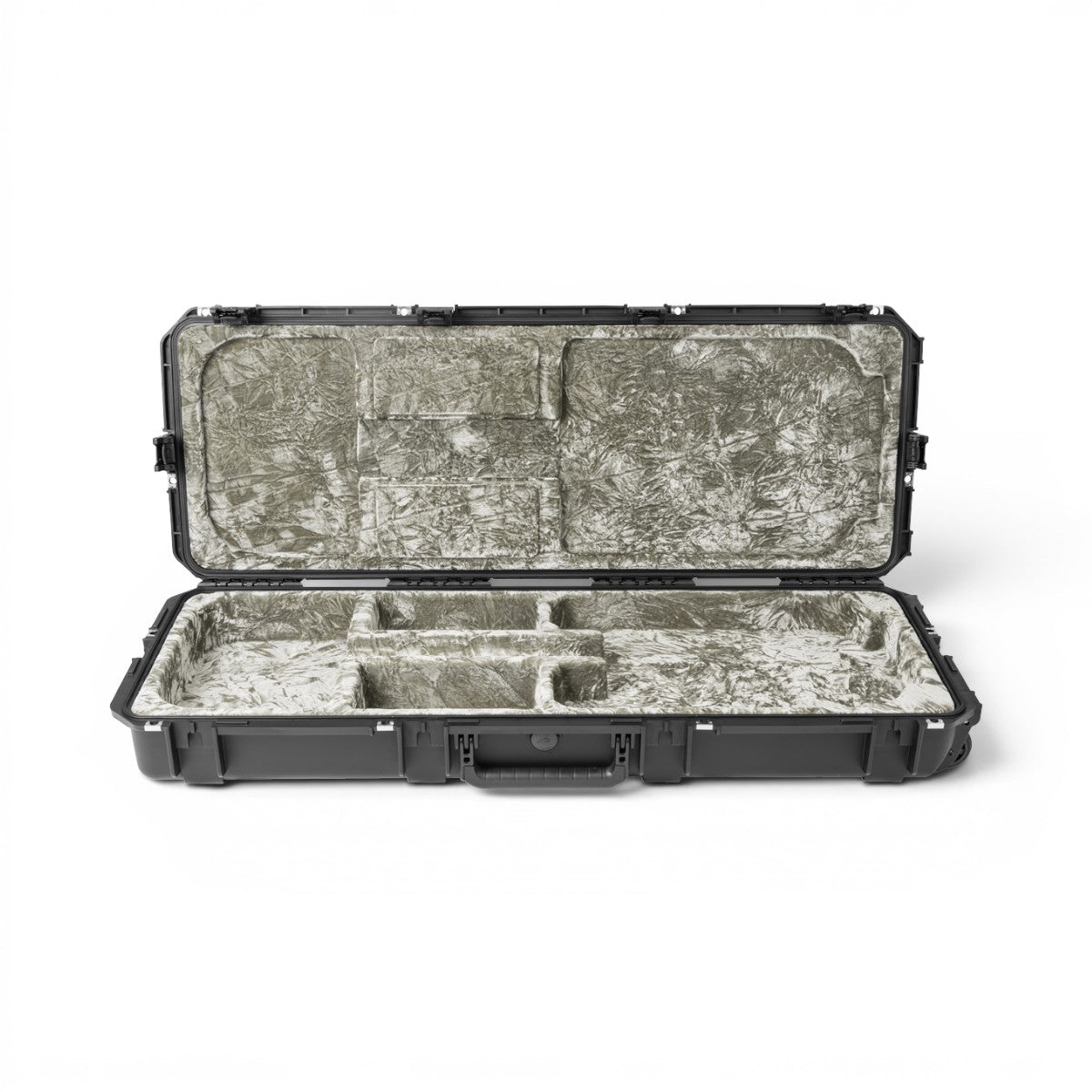 SKB Cases iSeries waterproof electric guitar flight case with open cavity design and platinum plush interior lining