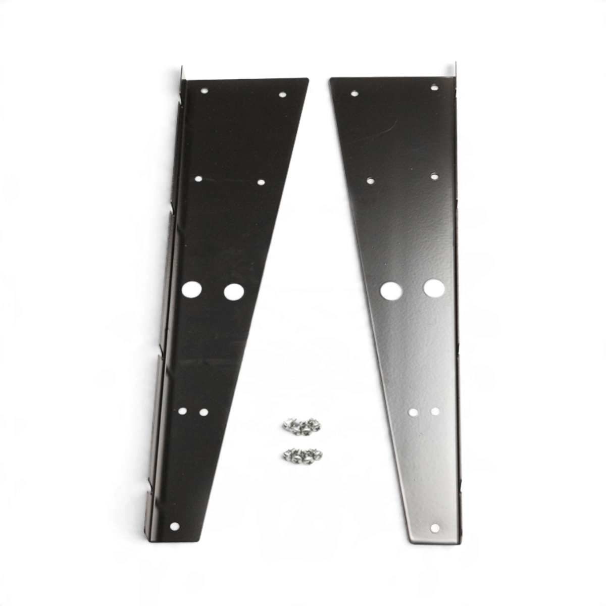 SKB Cases steel rack ears for Yamaha TF1 mixer, black finish with included mounting screws and washers.