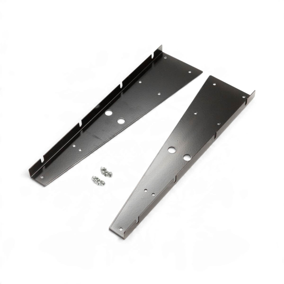 SKB Cases steel rack ears for Yamaha TF1 mixer, black finish with included mounting screws and washers.
